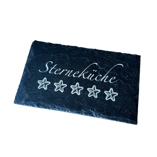 Kochlöffel- & Besteckablage aus Naturschiefer, "Sterneküche"