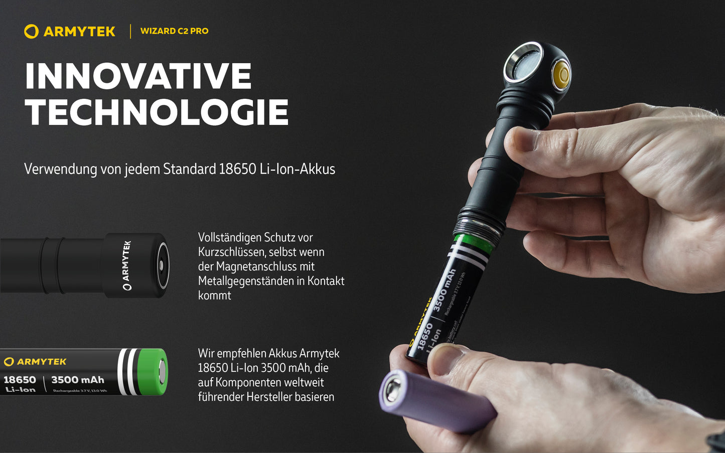 Armytek Wizard C2 Pro, Magnet USB