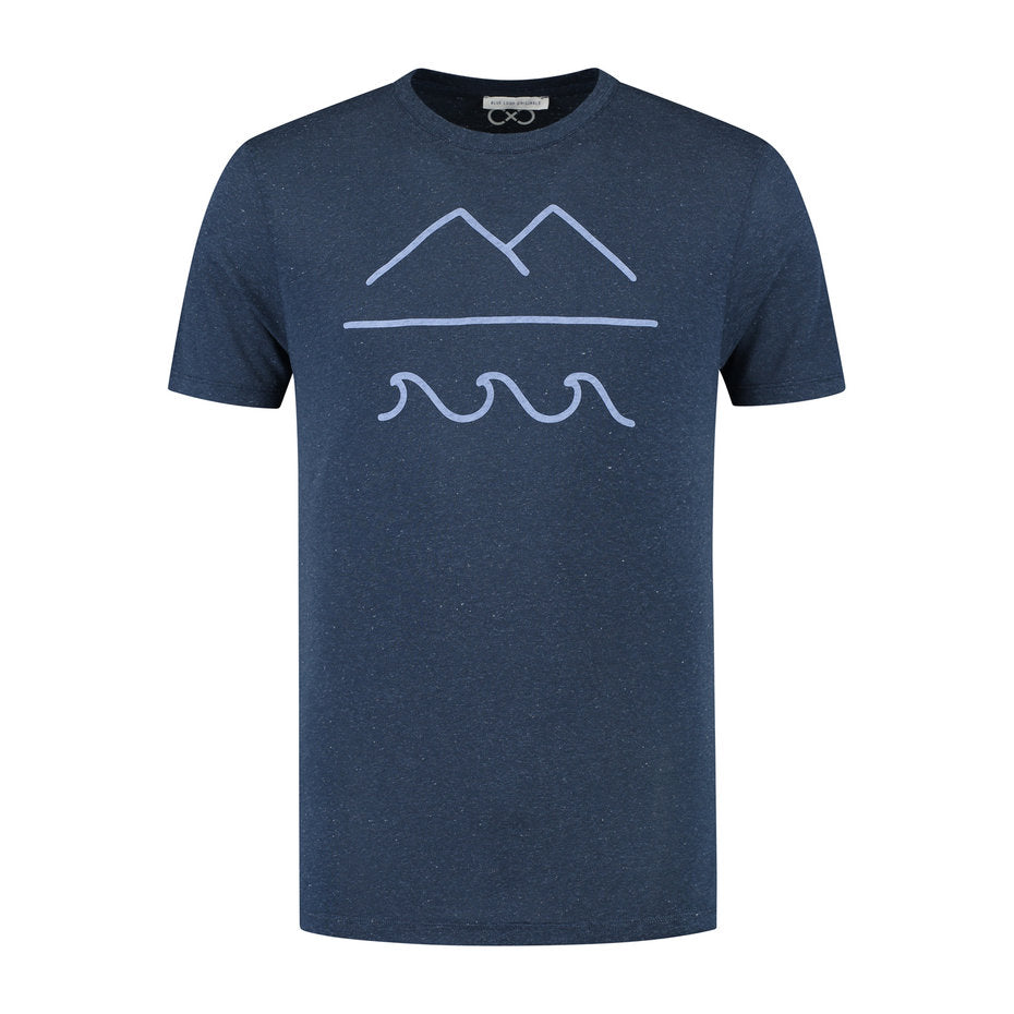 BlueLoop M Denimcel Melange Ocean Peak T-Shirt, Dress Blue
